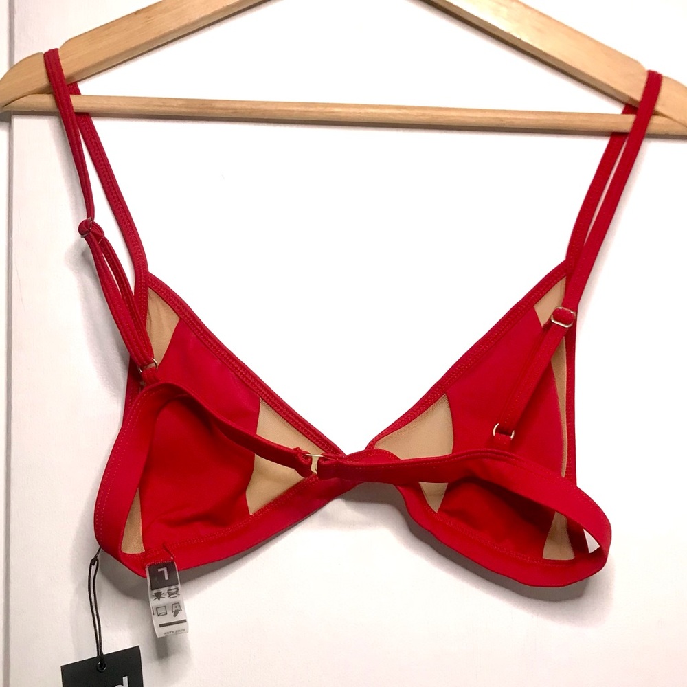 Dolls Kill Pacific & Driftwood Mesh Rainbow Bikini Top - Picture 5 of 5